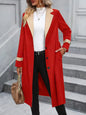 Eilly Bazar Autumn and winter long color-blocked trench coat