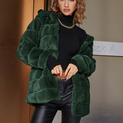 Eilly Bazar Women's Faux Fur Coat