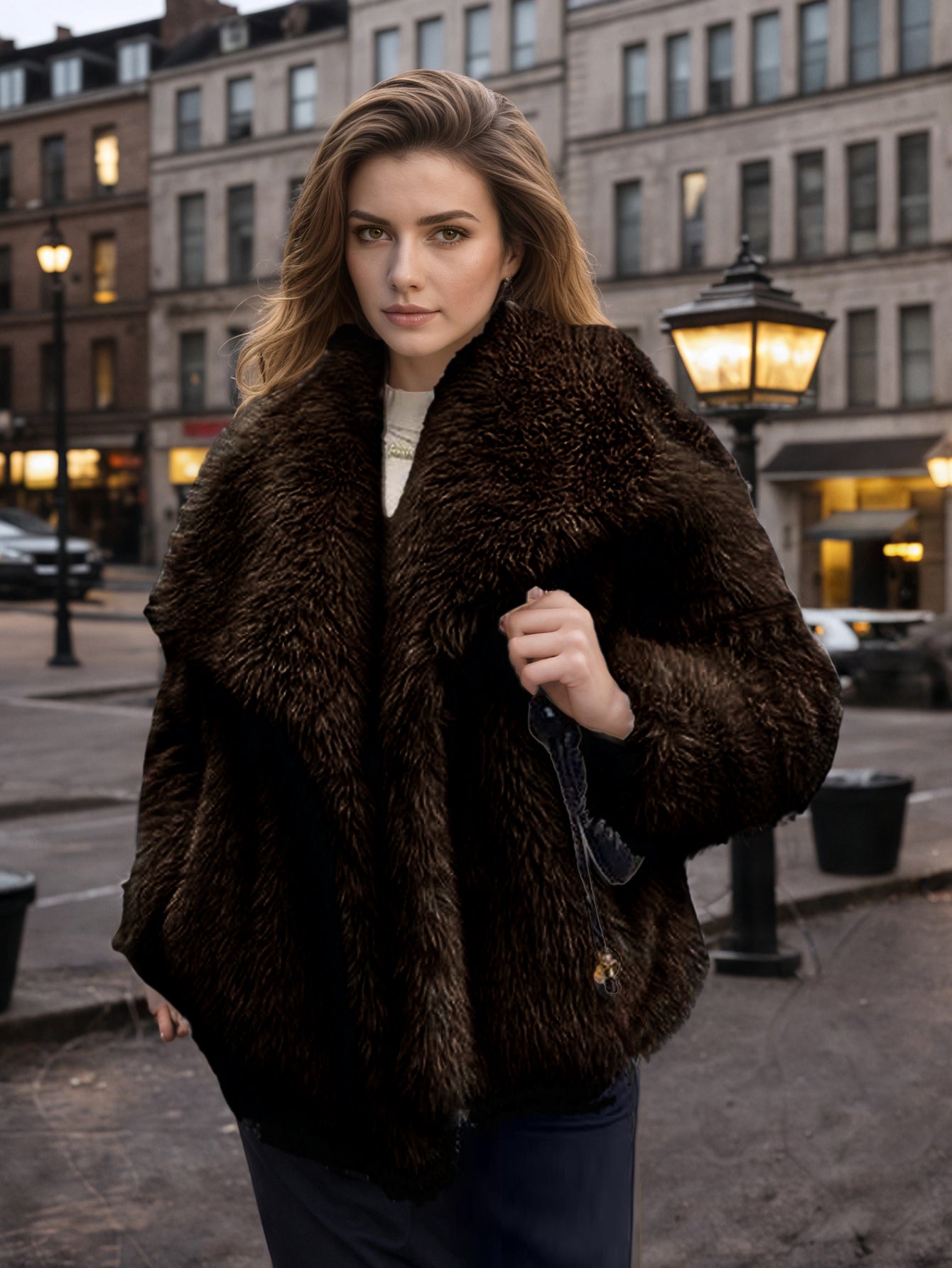 Eilly Bazar Women's Faux Fur Coat