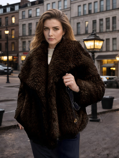 Eilly Bazar Women's Faux Fur Coat