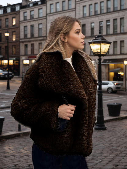 Eilly Bazar Women's Faux Fur Coat