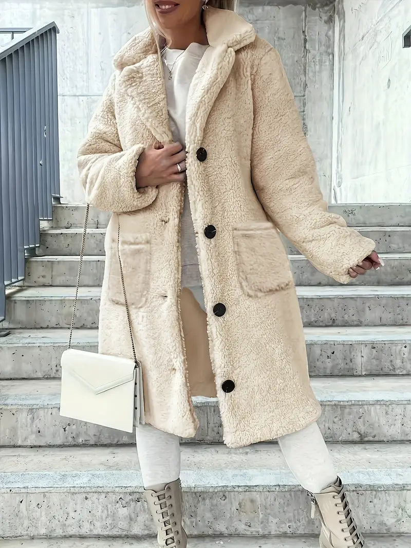 Eilly Bazar Ladies' Elegant Faux Fur Coat