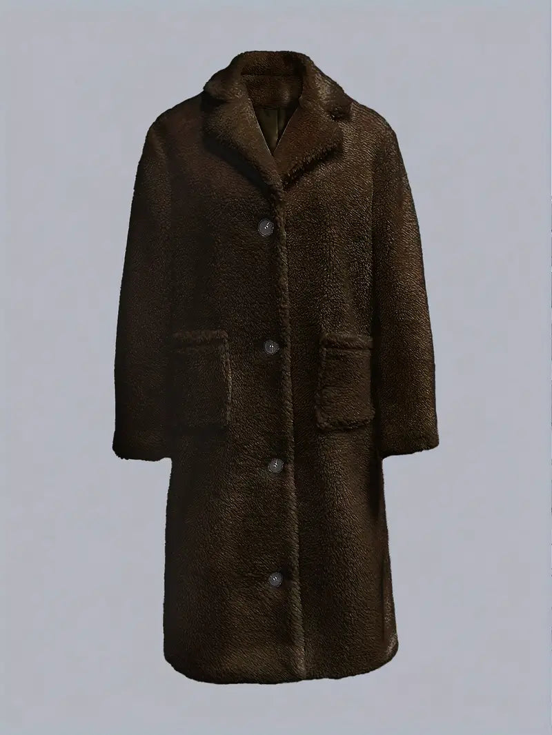 Eilly Bazar Ladies' Elegant Faux Fur Coat