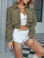 Eilly Bazar Zipped Crop Solid Jacket