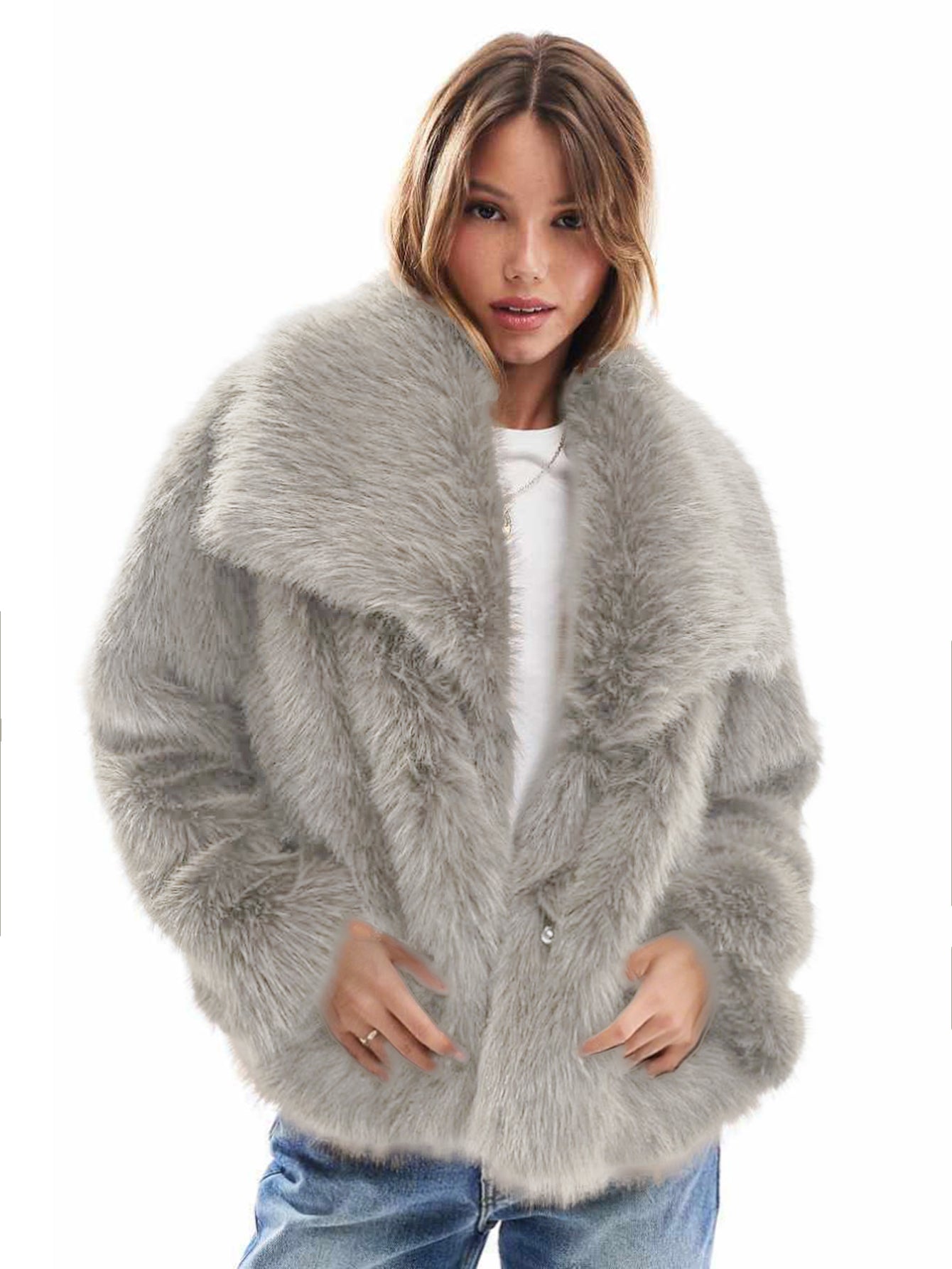 Eilly Bazar Women's Faux Fur Coat