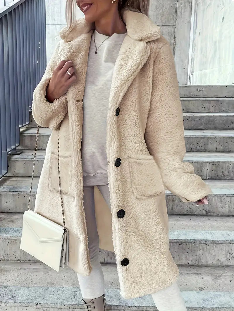 Eilly Bazar Ladies' Elegant Faux Fur Coat