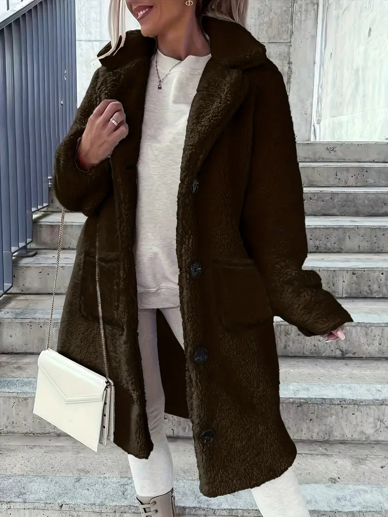 Eilly Bazar Ladies' Elegant Faux Fur Coat