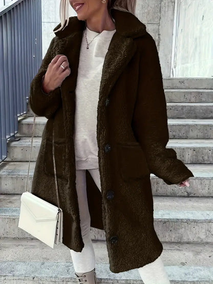 Eilly Bazar Ladies' Elegant Faux Fur Coat