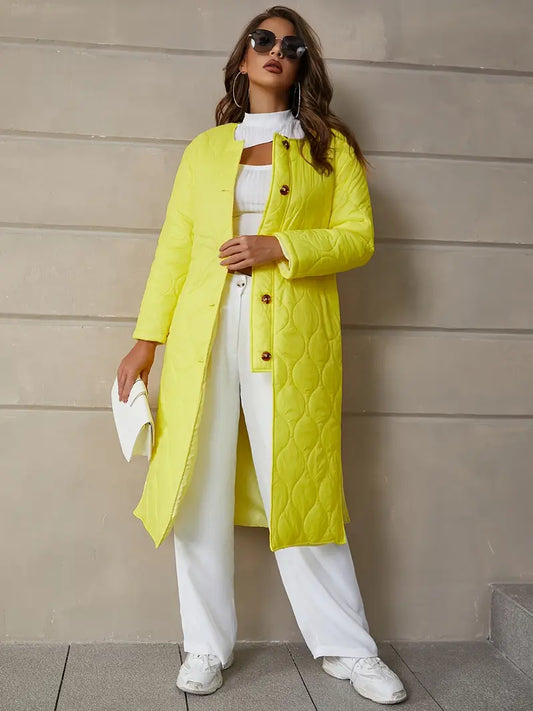 Eilly Bazar Casual Slit Buttons Coat