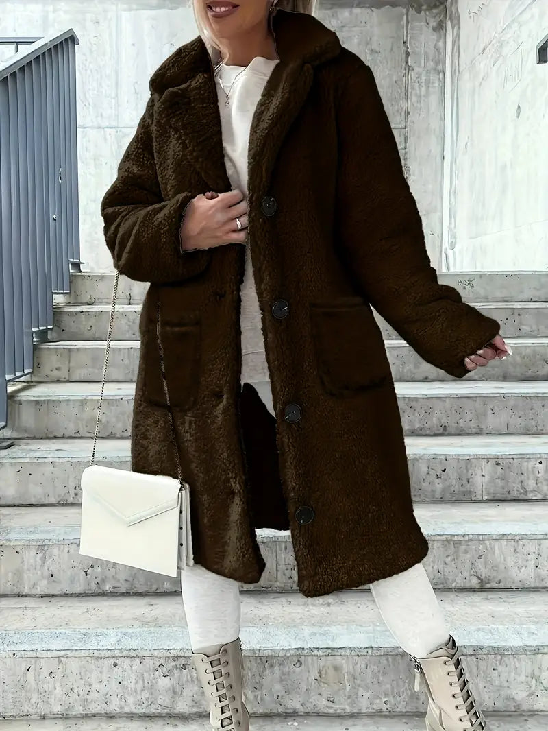Eilly Bazar Ladies' Elegant Faux Fur Coat