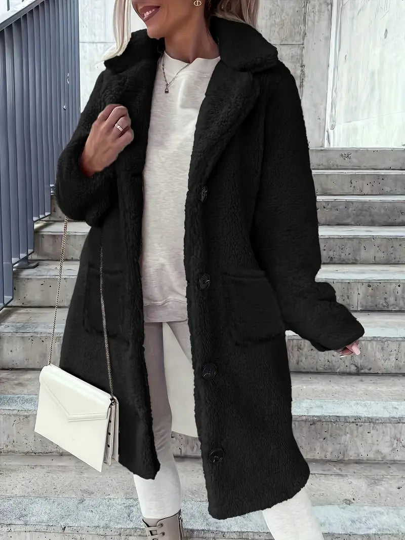 Eilly Bazar Ladies' Elegant Faux Fur Coat