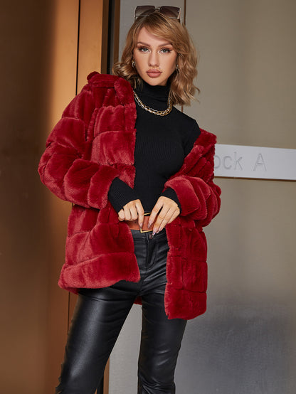 Eilly Bazar Women's Faux Fur Coat
