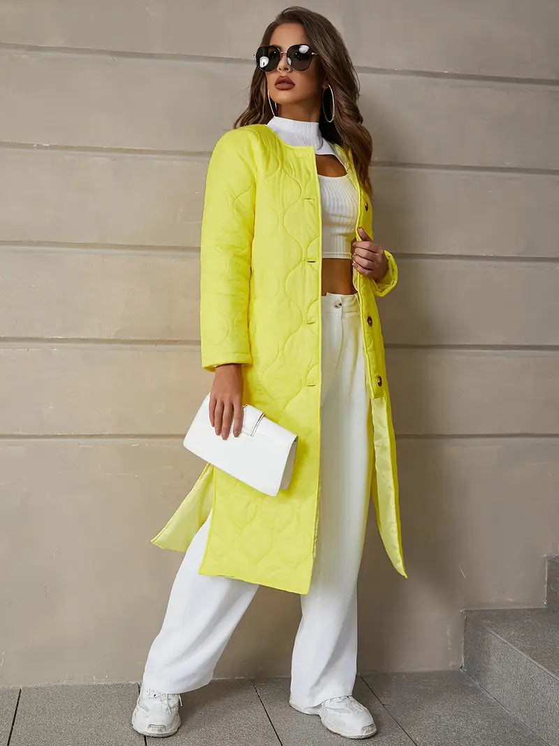 Eilly Bazar Casual Slit Buttons Coat