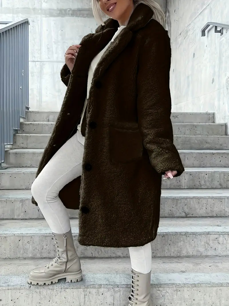 Eilly Bazar Ladies' Elegant Faux Fur Coat