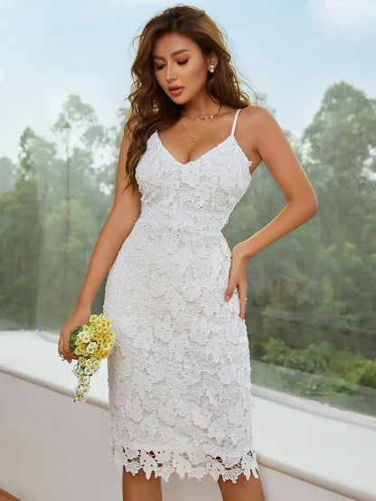 Eilly Bazar Lace Bodycon Spaghetti Dress